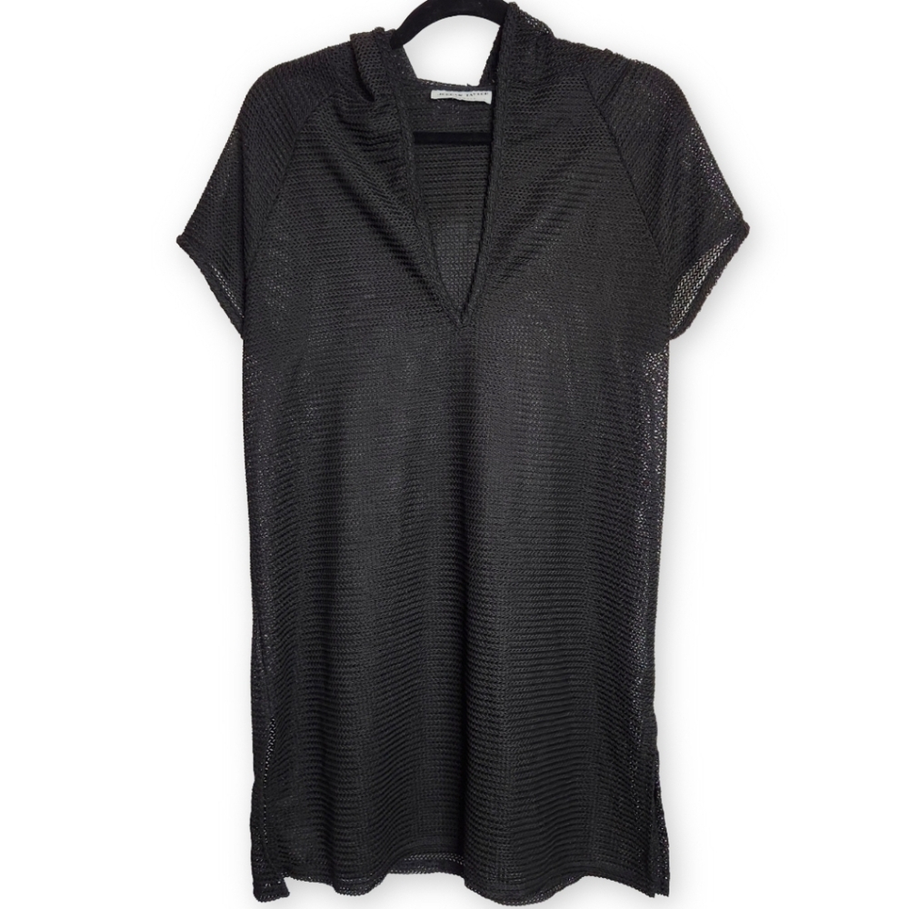 Jordan Taylor Black Hooded Swim Cover Up